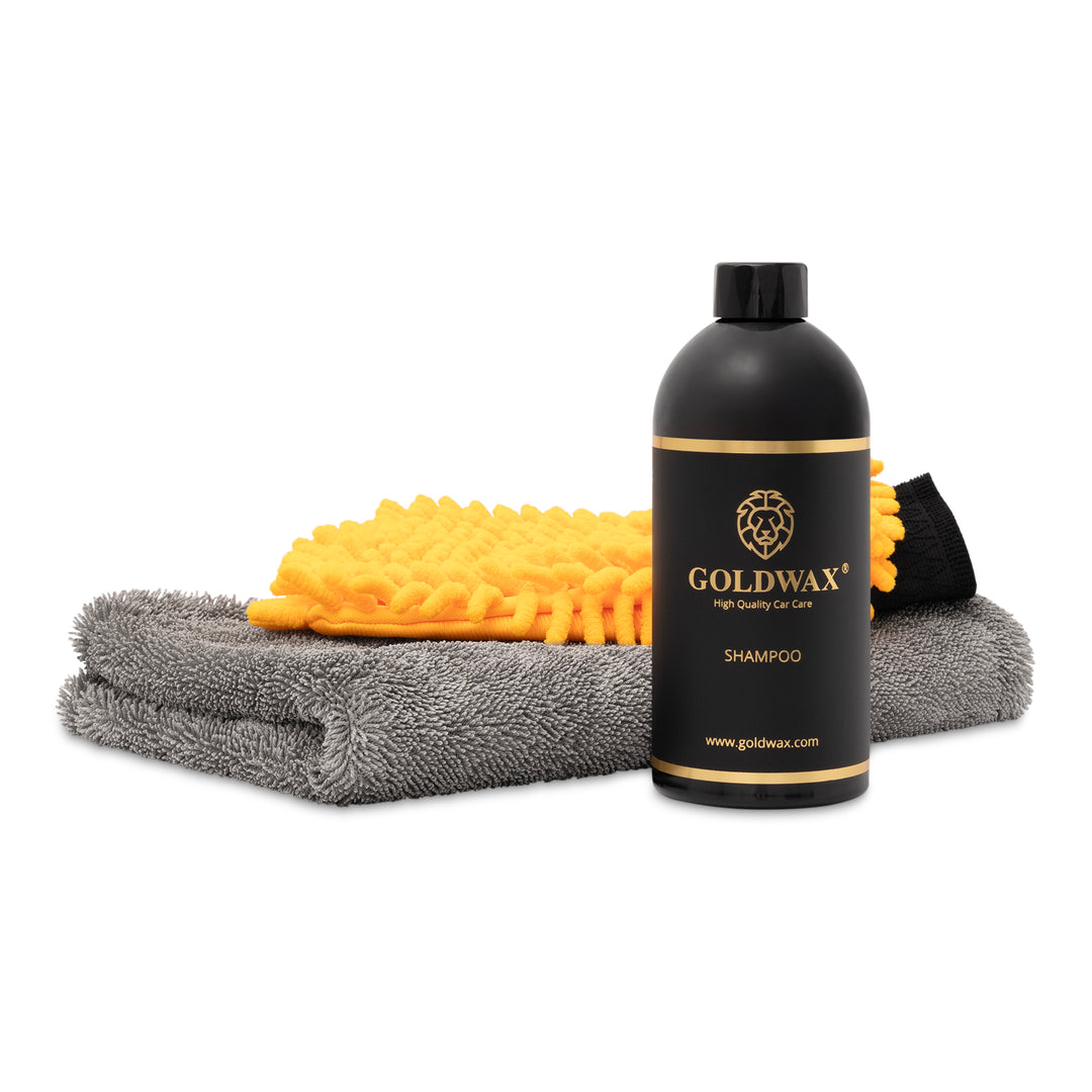 Shampoo + Washmitt + Droogdoek 40x60cm Combi